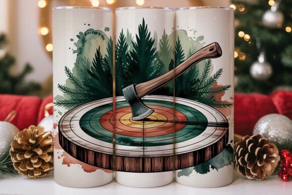 Axe Throwing Tumbler Wrap PNG Review