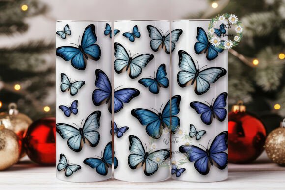 Blue Butterfly Tumbler Wrap Design Review
