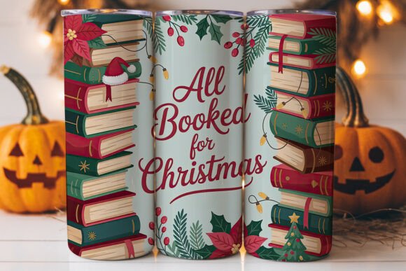 Booked for Christmas Tumbler Wrap Review
