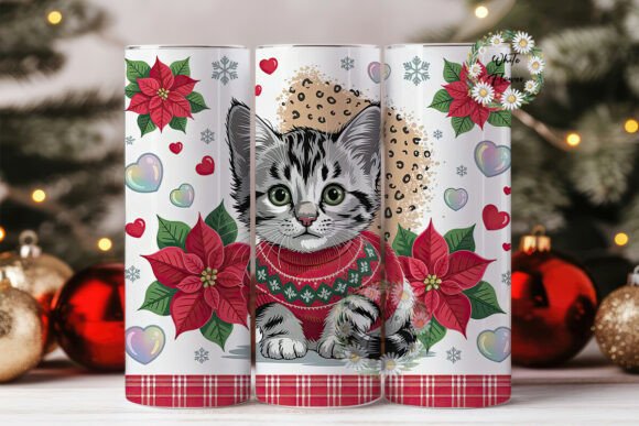Christmas Kitten Tumbler Wrap Design Review