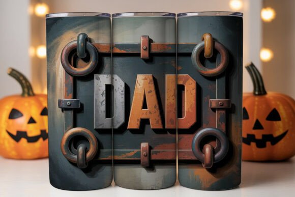 Dad Rusty Metal 20oz Tumbler Wrap