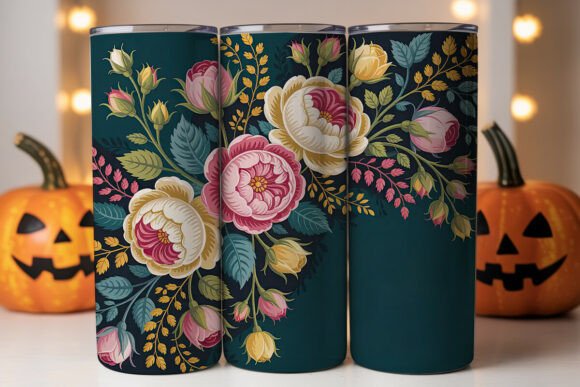 Dark Vintage Floral Tumbler Wrap Review