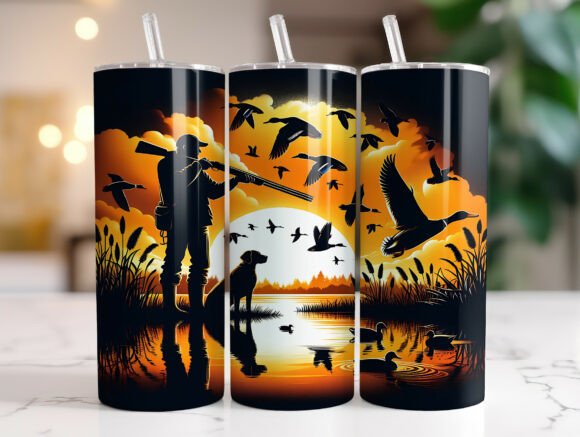 Duck Hunting Hunter Dog Tumbler Wrap PNG Review
