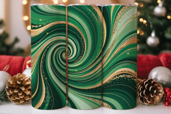 Emerald Gold Fluid Art Tumbler Wrap Review