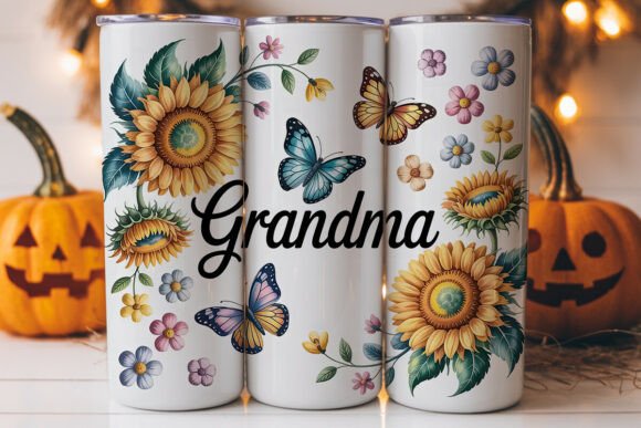 Grandma Sunflower Butterfly Tumbler Wrap Review