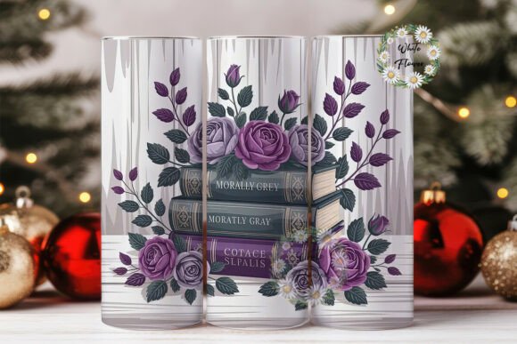 Morally Grey Book Stack Tumbler Wrap Design Review