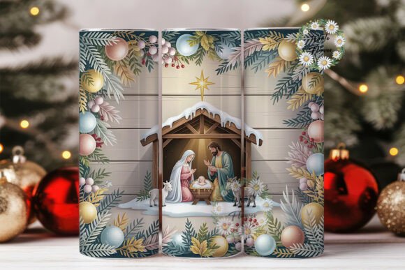 Nativity Scene Christmas Tumbler Wrap Design Review