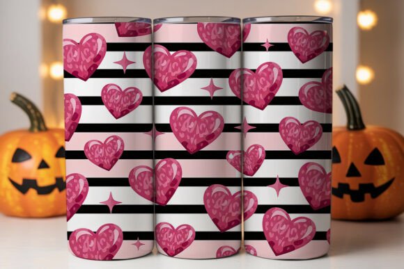 Pink Glitter Hearts Tumbler Wrap Review