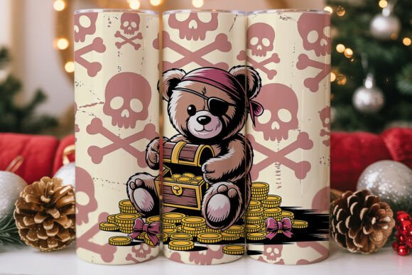 Pirate Teddy Bear Tumbler Wrap Design Review