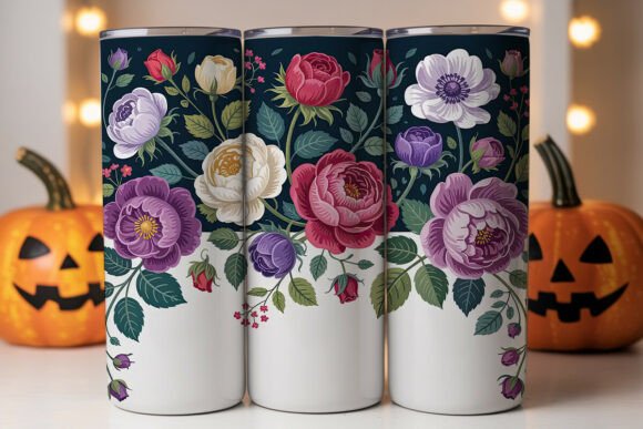 Purple Floral Botanical Tumbler Wrap Design Review