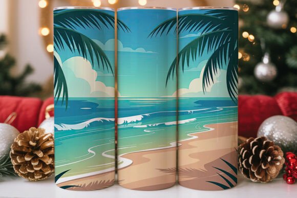 Tropical Beach Paradise Tumbler Wrap Design Review